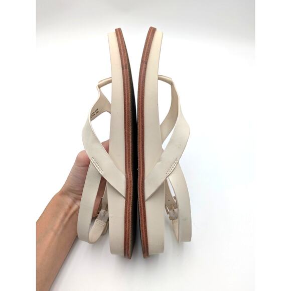 Open Edit Delphi Thong Sandal Women's Adjustable Ivory Cream Size US9M EU39.5 - Picture 5 of 12